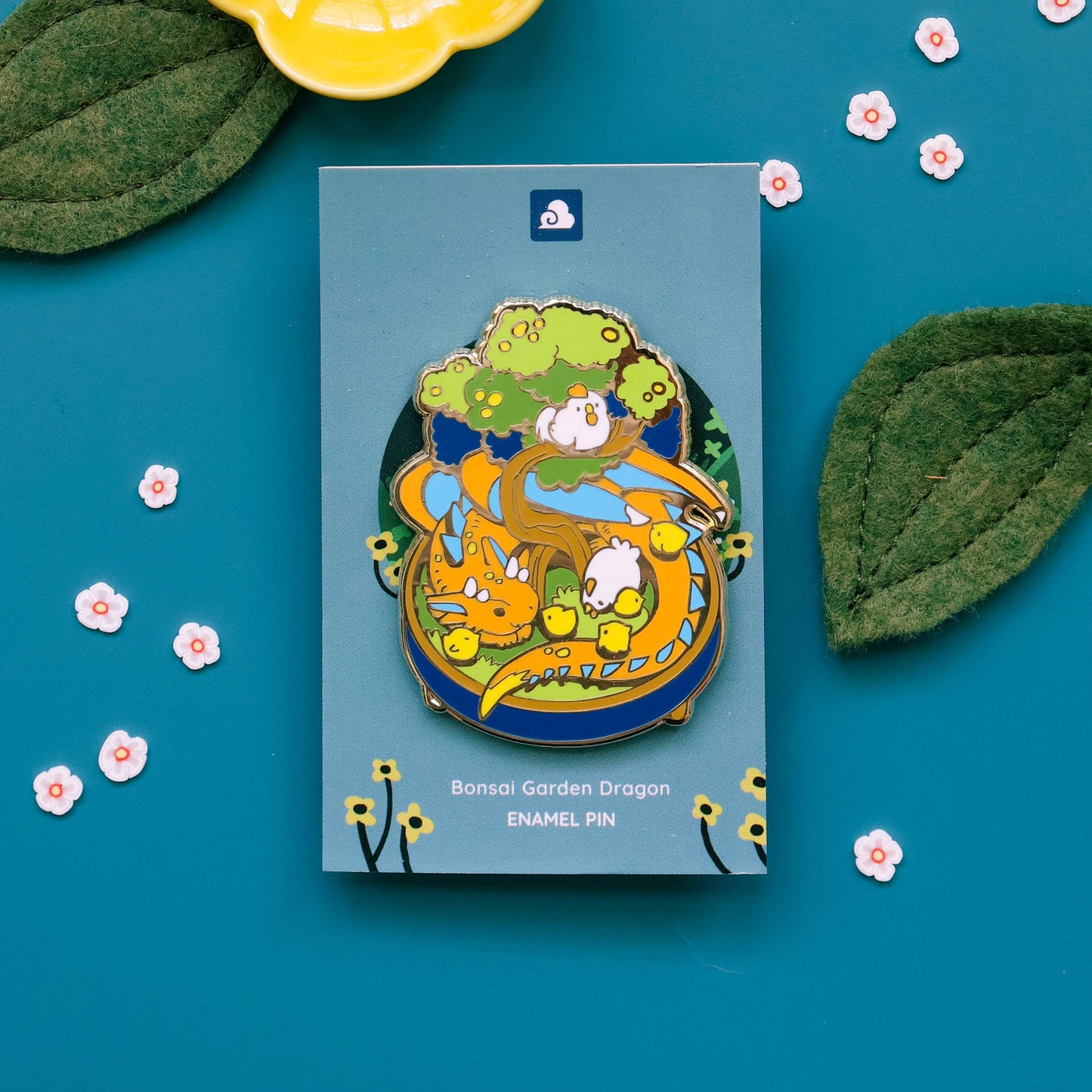 Dragon Enamel Pin - Bonsai Garden - Mythical Creature