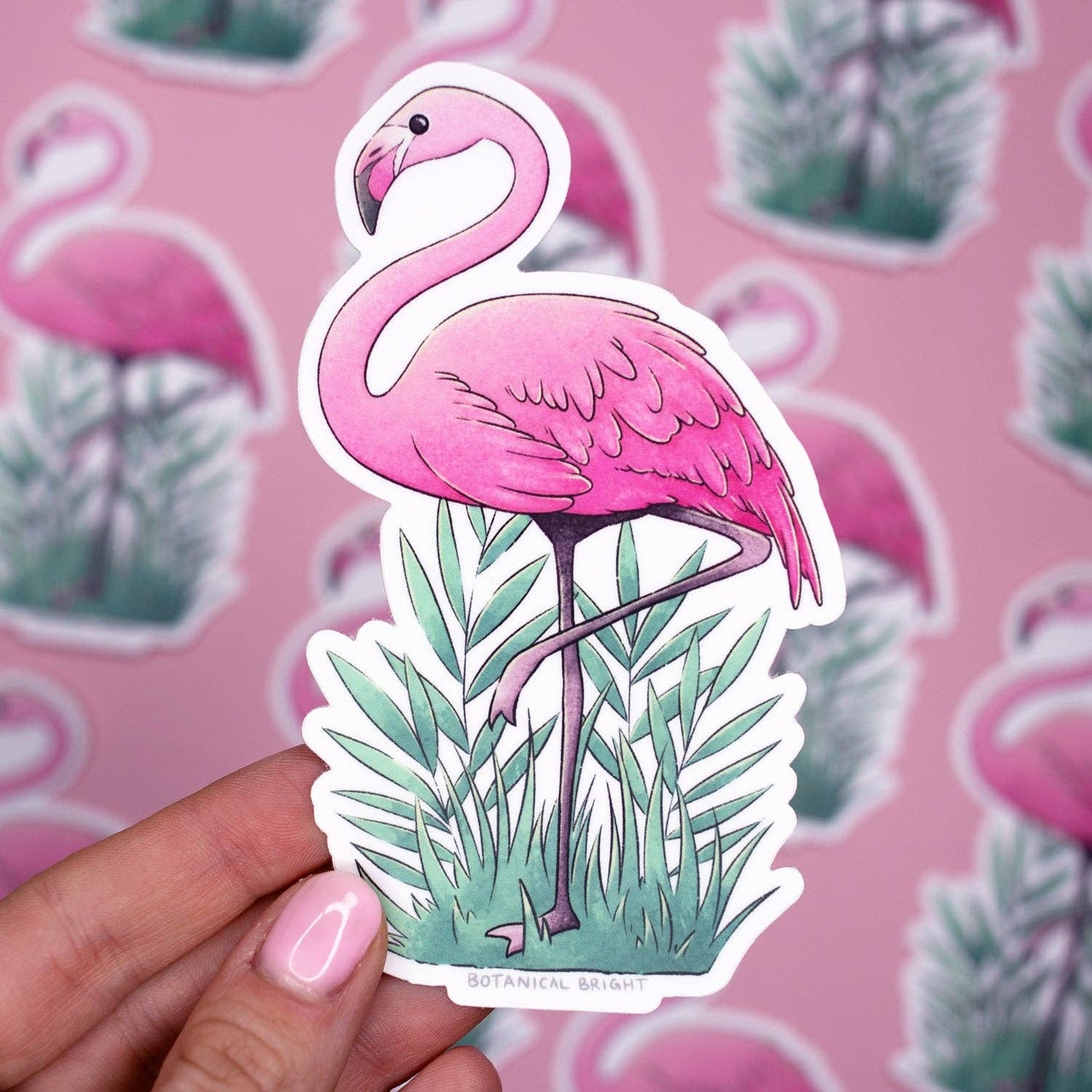 Flamingo Sticker - Waterproof Vinyl