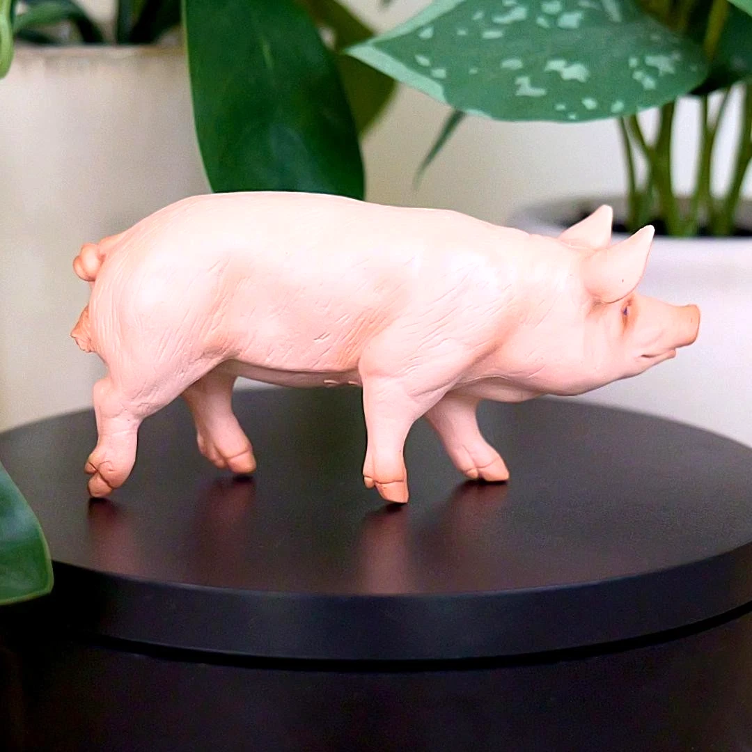 Boar Pig Figure - Hand Painted & Collectible Farm Animal Figurine - Papo 51044