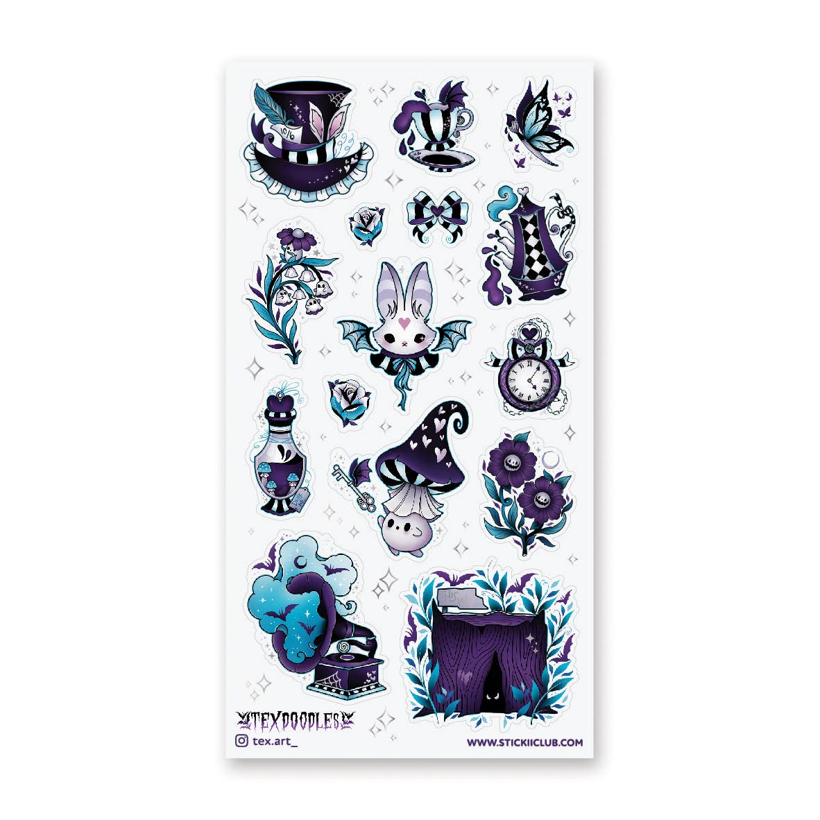 Dark Wonderland - Fantasy Sticker Sheet