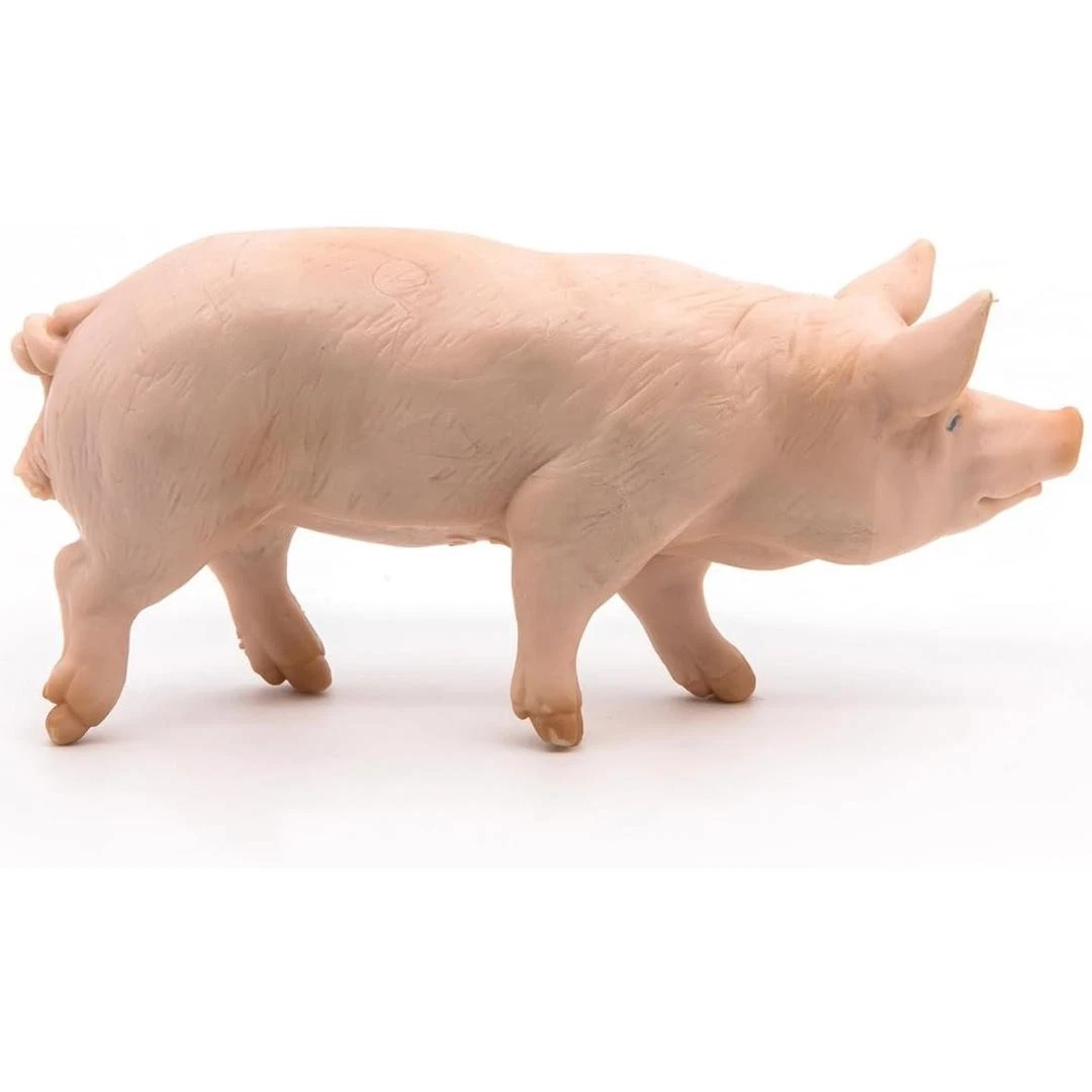 Boar Pig Figure - Hand Painted & Collectible Farm Animal Figurine - Papo 51044