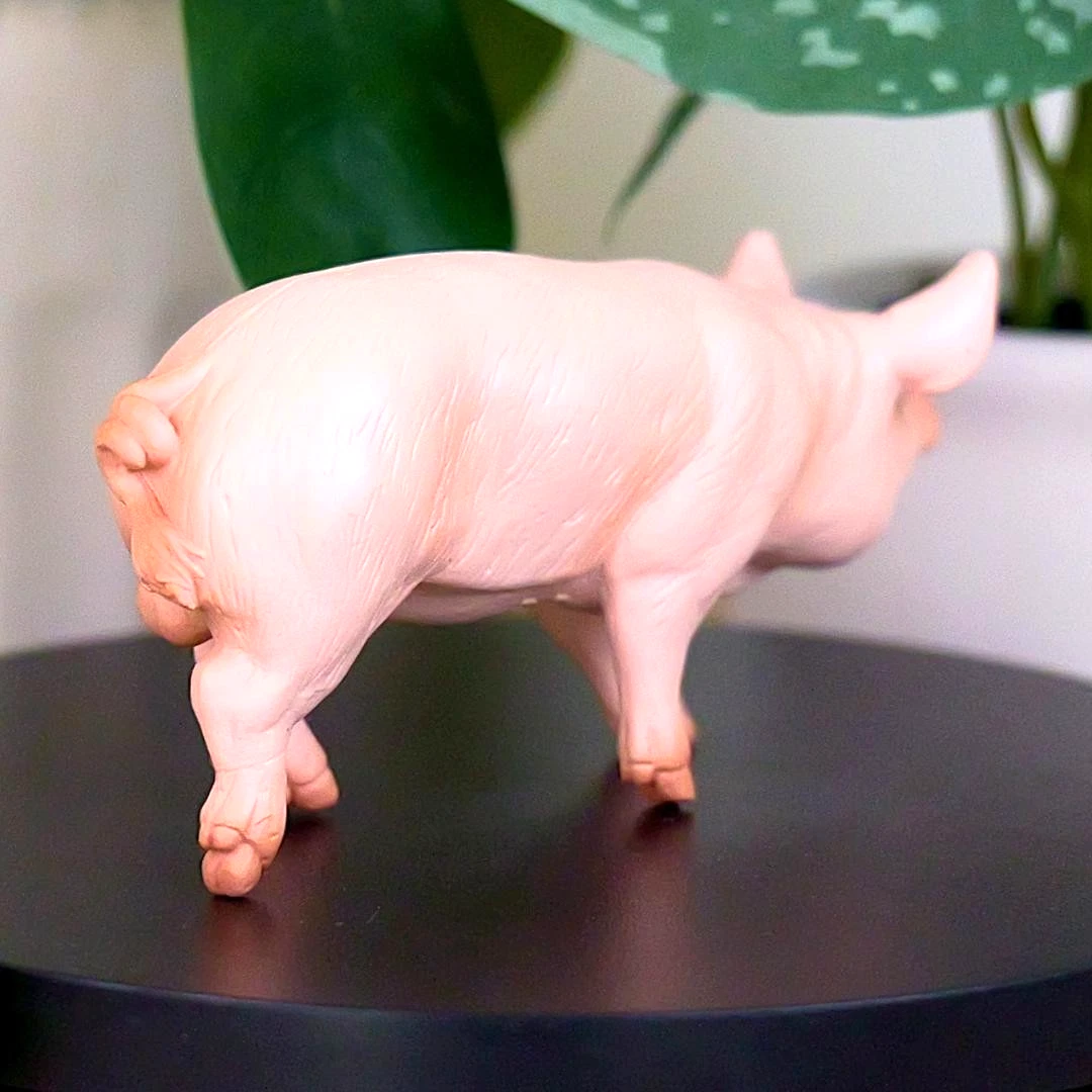 Boar Pig Figure - Hand Painted & Collectible Farm Animal Figurine - Papo 51044
