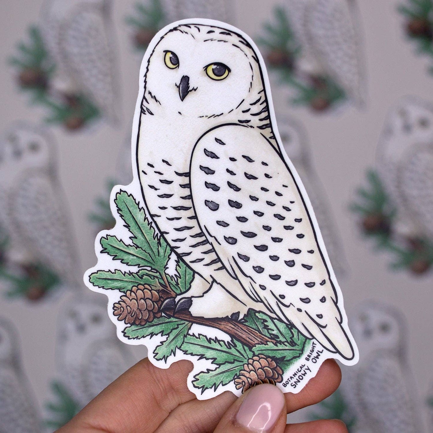 Snowy Owl Sticker - Waterproof Vinyl