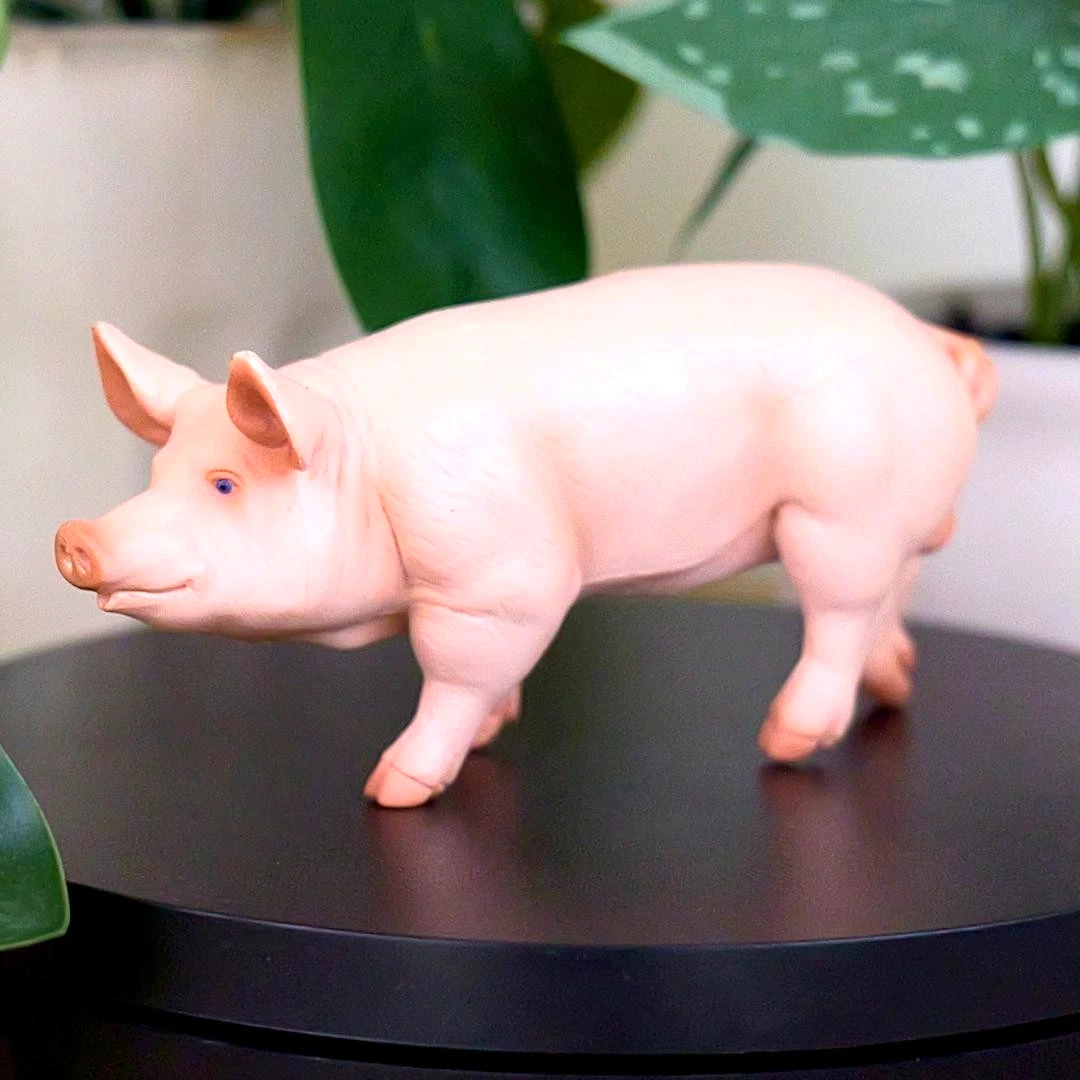 Boar Pig Figure - Hand Painted & Collectible Farm Animal Figurine - Papo 51044