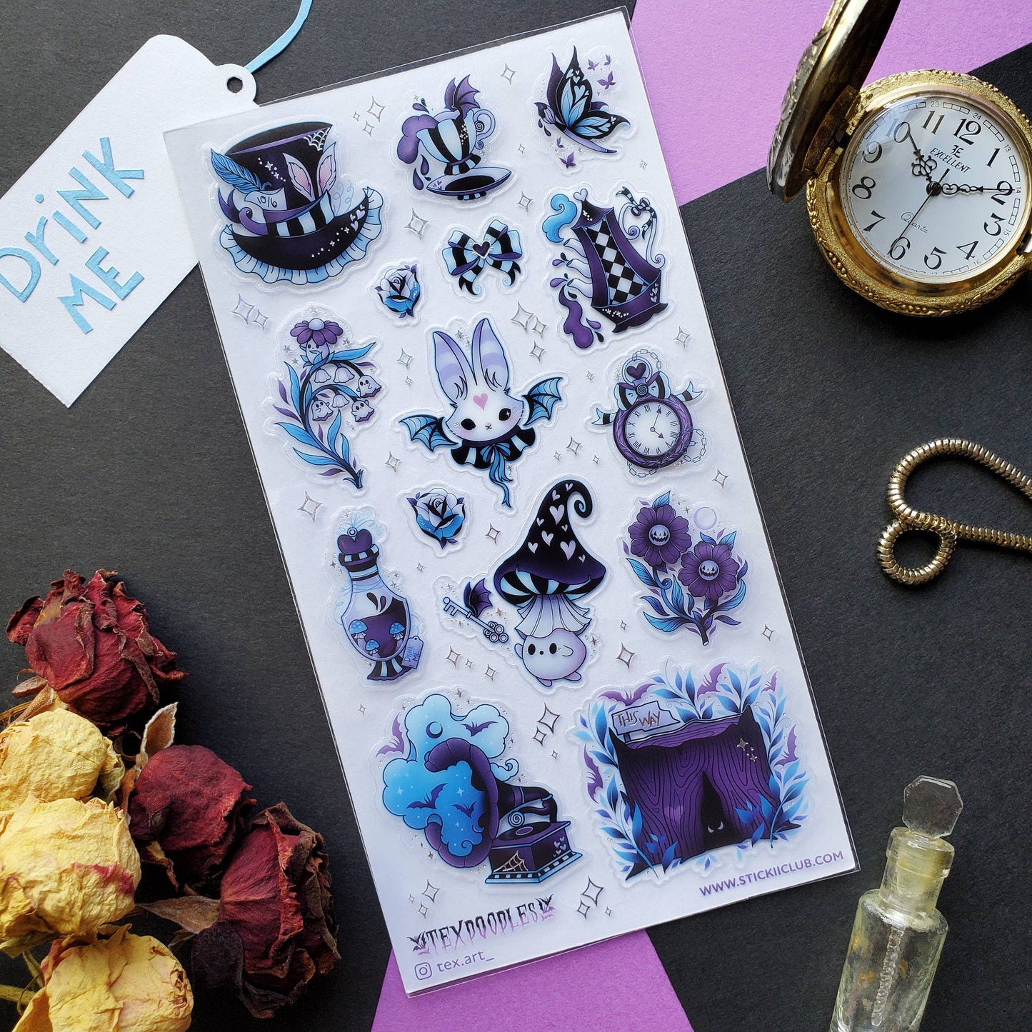 Dark Wonderland - Fantasy Sticker Sheet