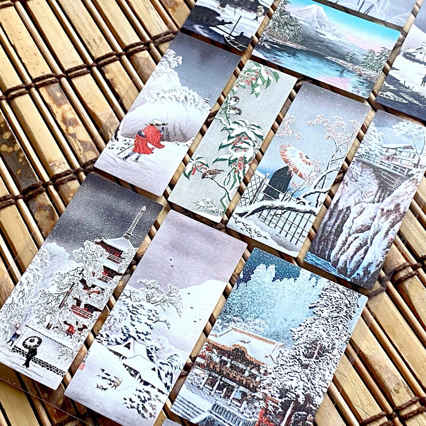 Japanese Print Winter Scenes - Sticker Sheet