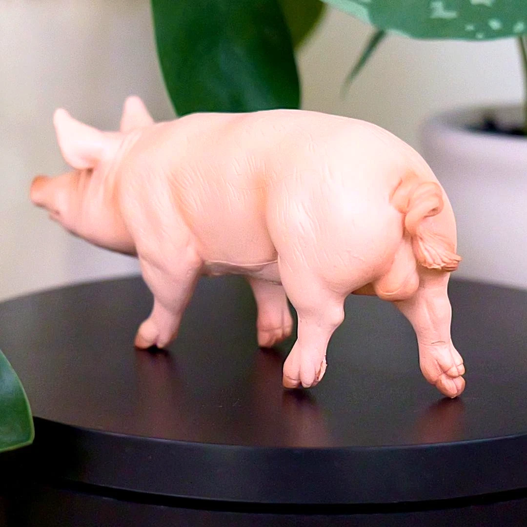 Boar Pig Figure - Hand Painted & Collectible Farm Animal Figurine - Papo 51044