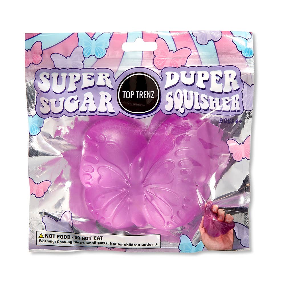 Super Duper Sugar Butterfly Squisher - Spring - Fidget Toy - *You Choose*