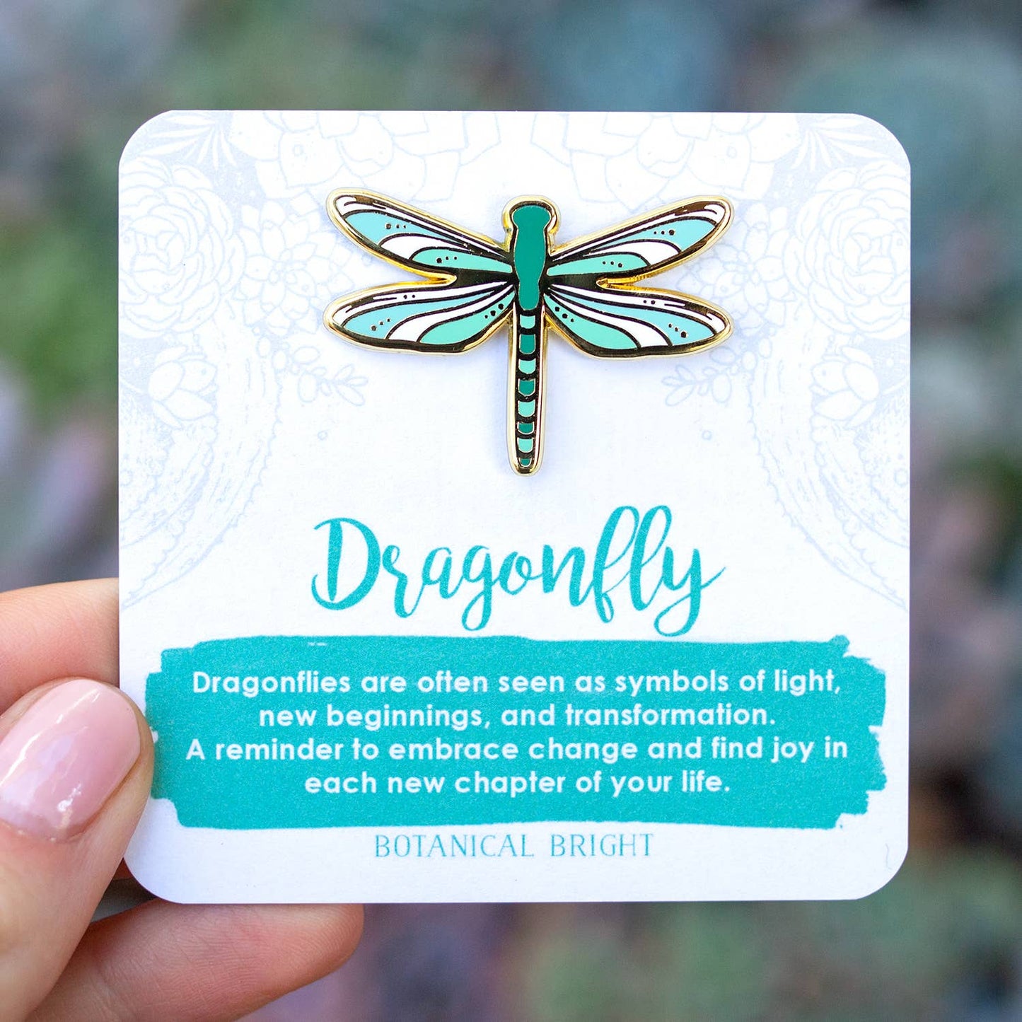 Dragonfly Enamel Pin - Gold Plated Nature Jewelry - Garden Insect Brooch