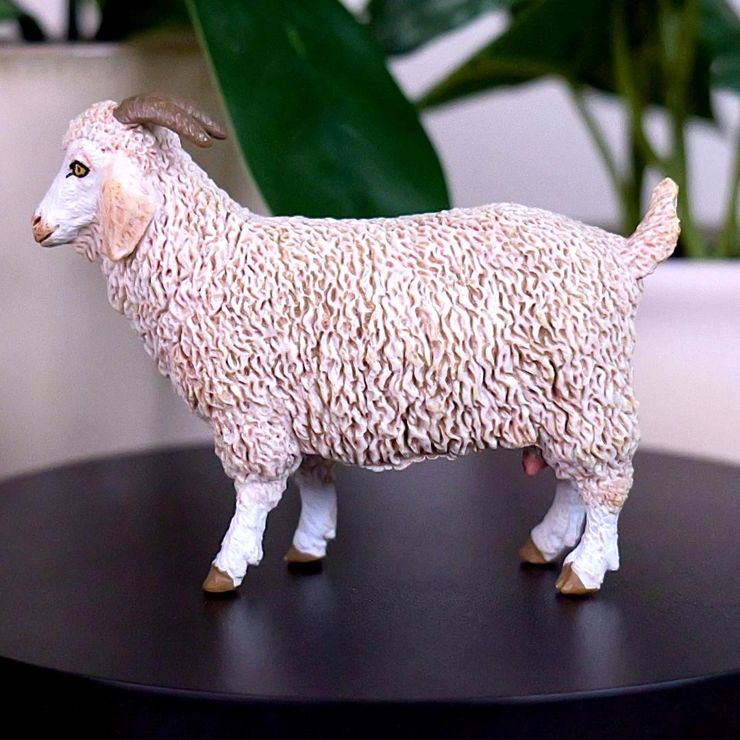 Angora Goat Farm Animal Figure - Hand Painted & Collectible Toy Figurine - Papo 51170