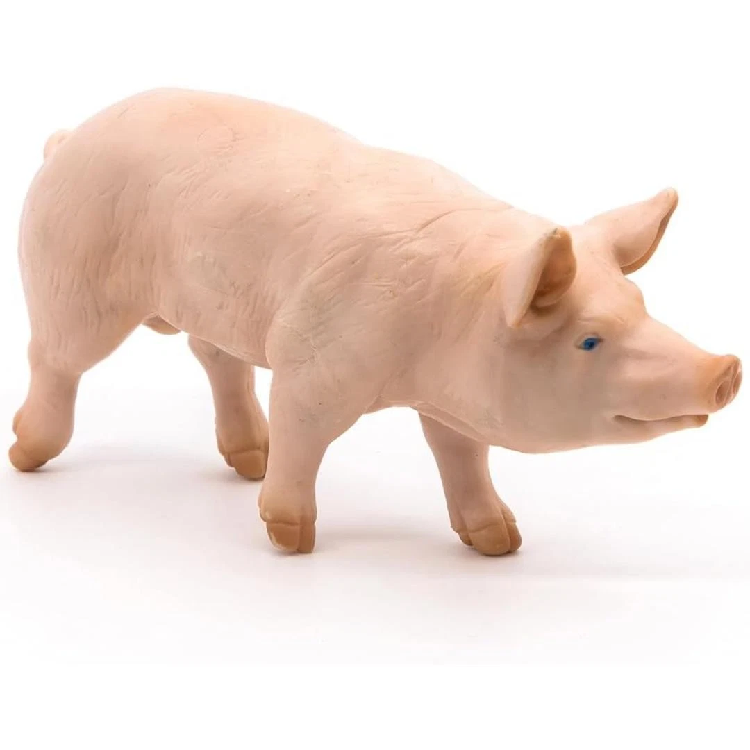 Boar Pig Figure - Hand Painted & Collectible Farm Animal Figurine - Papo 51044