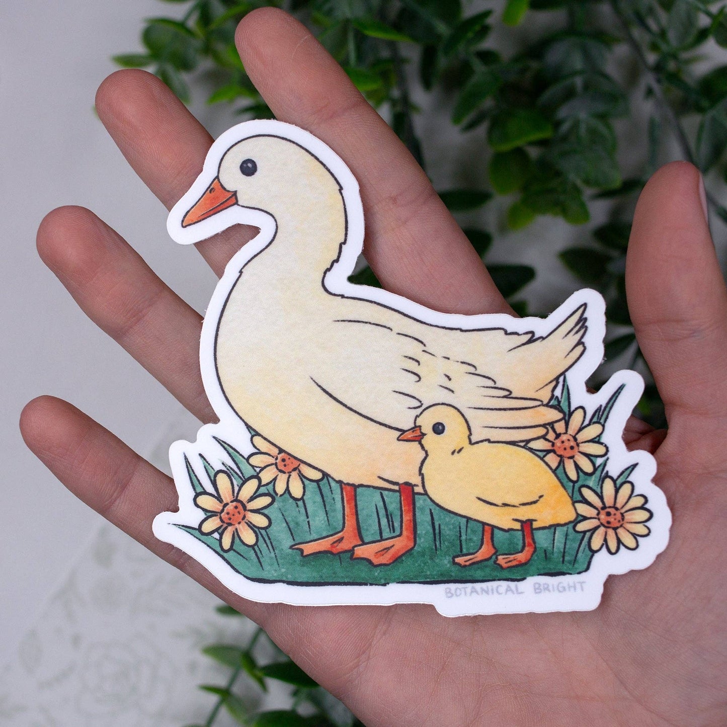 Duck & Duckling Bird Sticker - Waterproof Vinyl