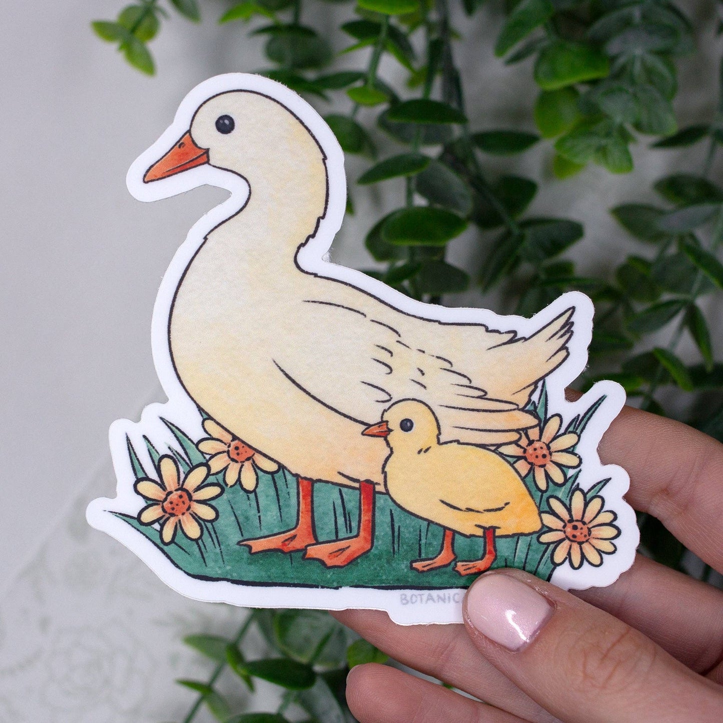 Duck & Duckling Bird Sticker - Waterproof Vinyl
