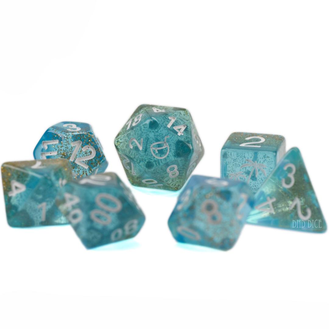 Dice Set - Malibu Shore - 7 Resin Dice
