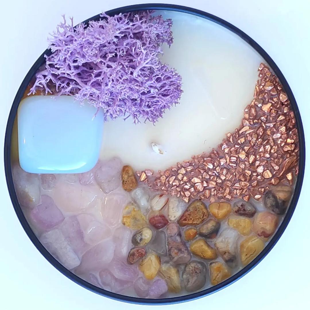 Cloud Nine - Brown Sugar, Fig, and Moss Scented - 8oz Soy Crystal Candle