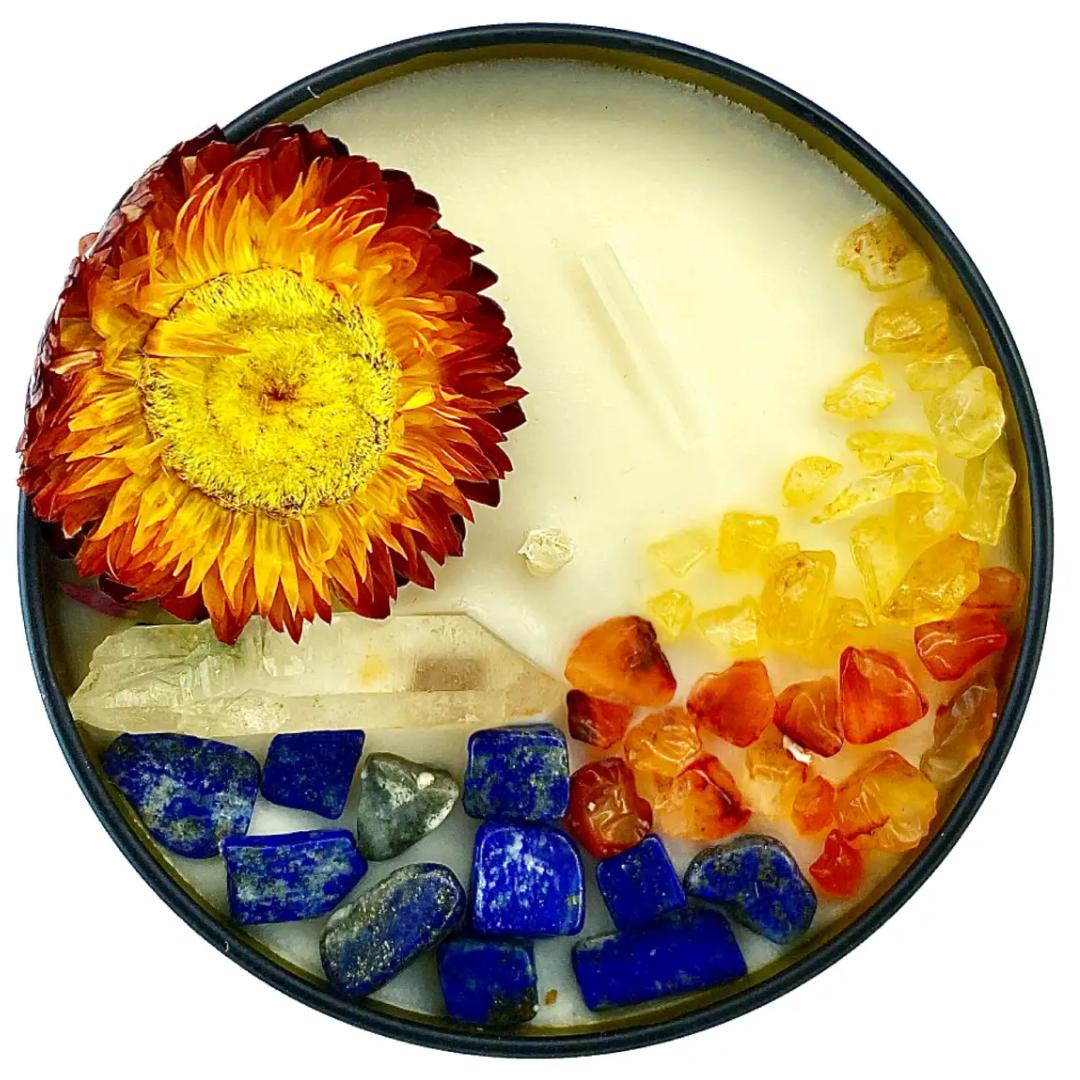 Saraswati - Patchouli Scented - 8oz Soy Crystal Candle