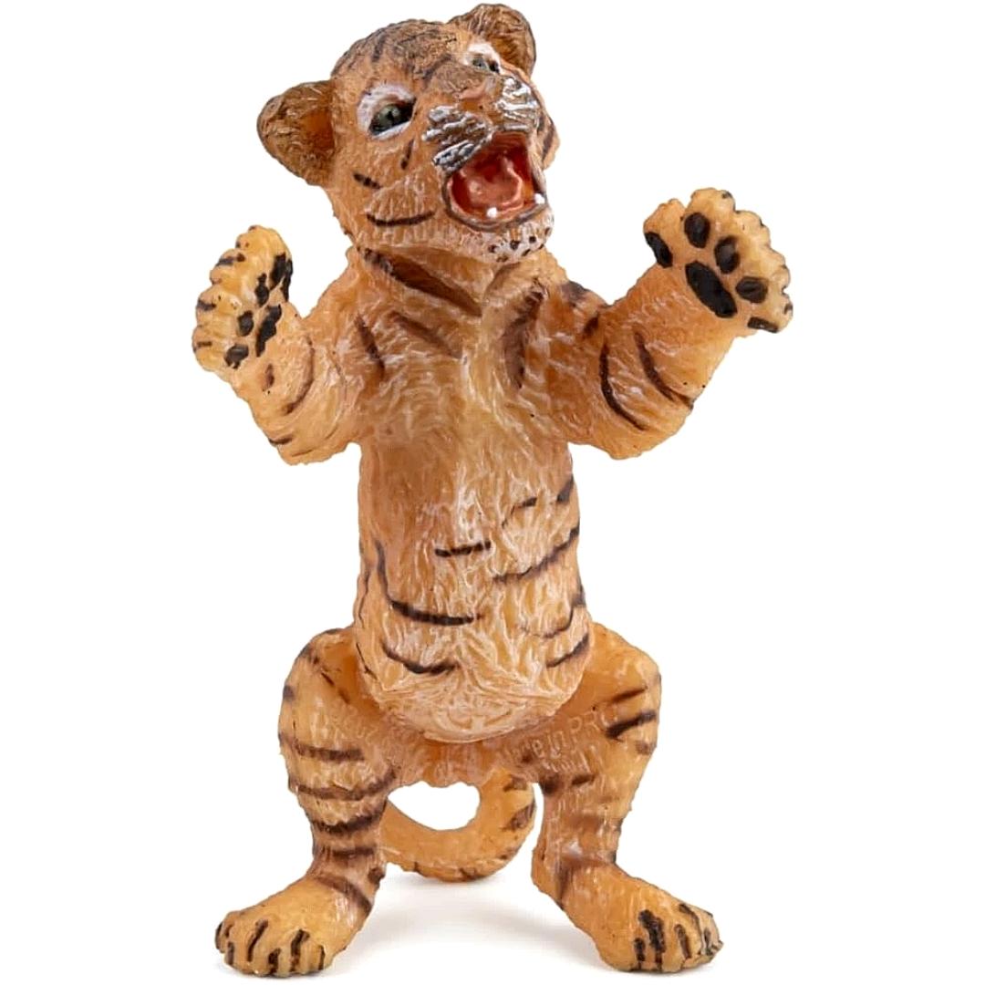 Standing Tiger Cub Figure - Wild Animal Toy - Hand Painted - Collectible - Papo 50269