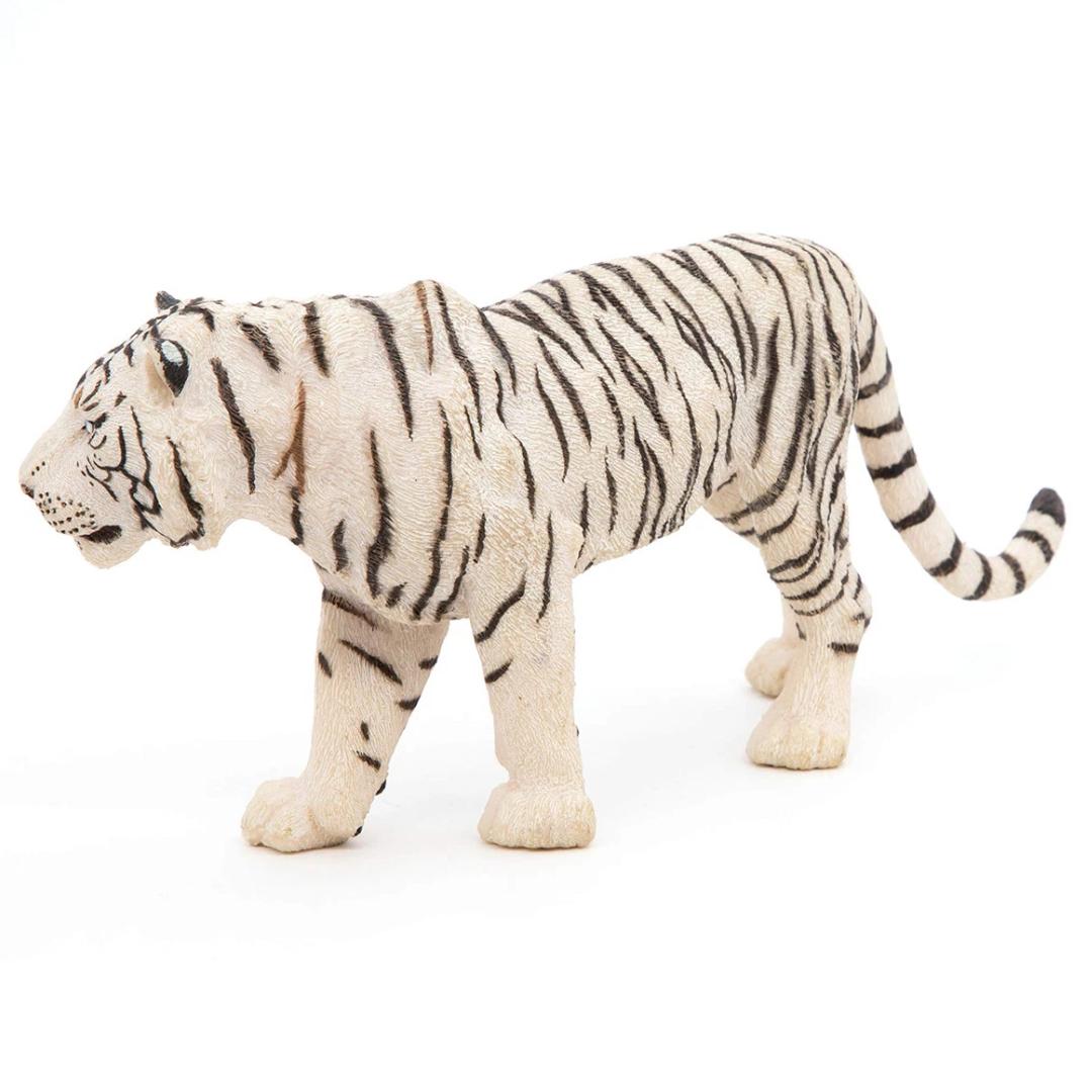 White Tiger Figure - Animal Toy - Hand Painted - Collectible - Papo 50045