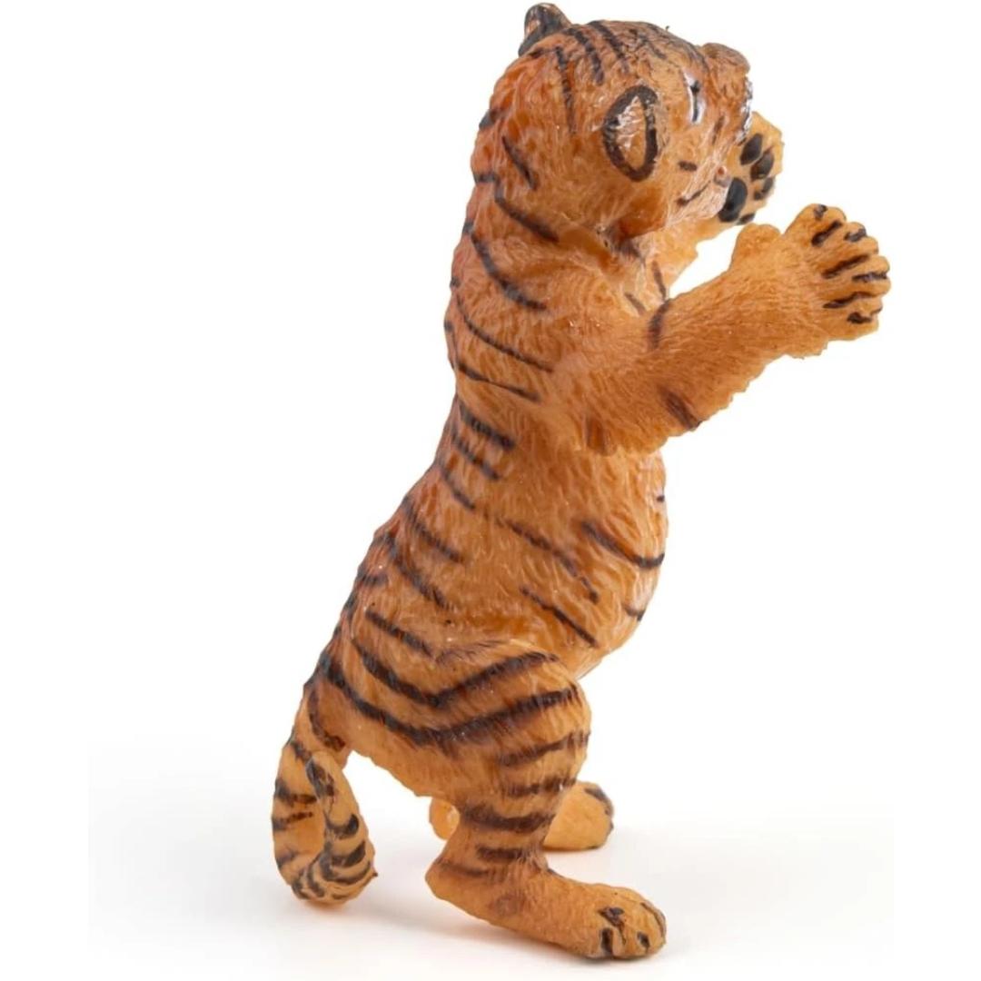 Standing Tiger Cub Figure - Wild Animal Toy - Hand Painted - Collectible - Papo 50269
