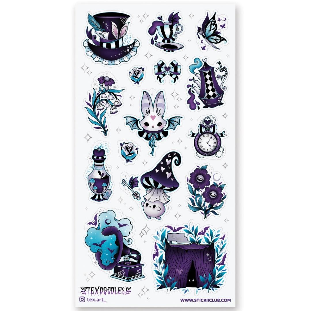 Dark Wonderland - Fantasy Sticker Sheet