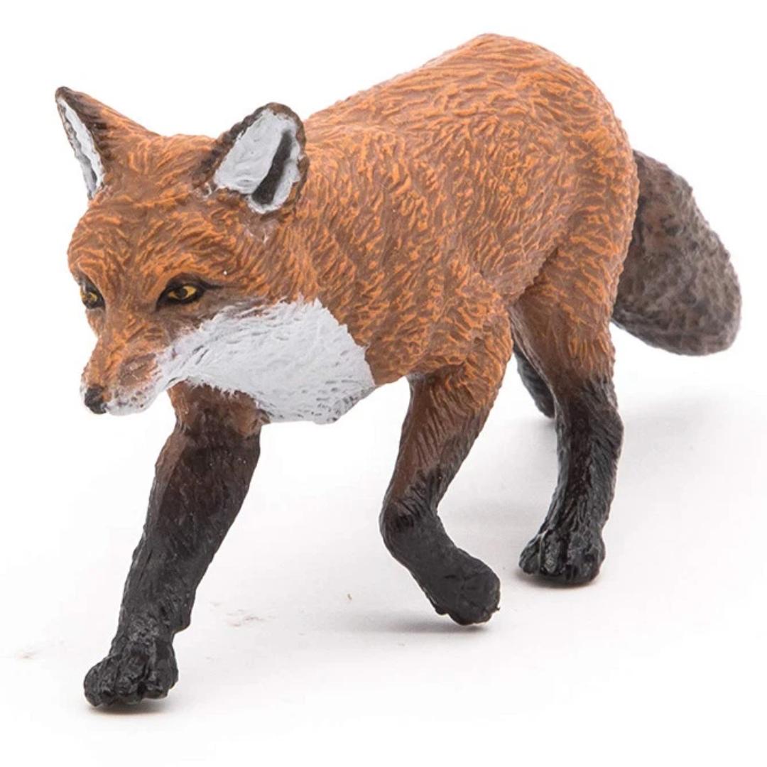 Fox Figure - Animal Toy - Hand Painted - Collectible - Papo 53020