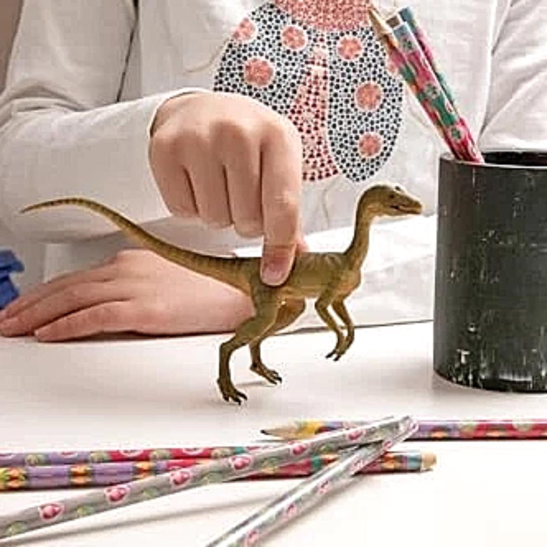 Compsognathus Dinosaur Figure - Hand Painted & Collectible Toy - Papo 55072