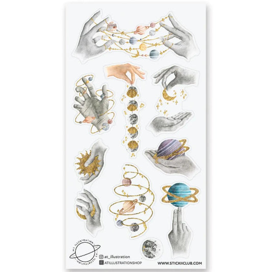 Planetary Hands - Sticker Sheet