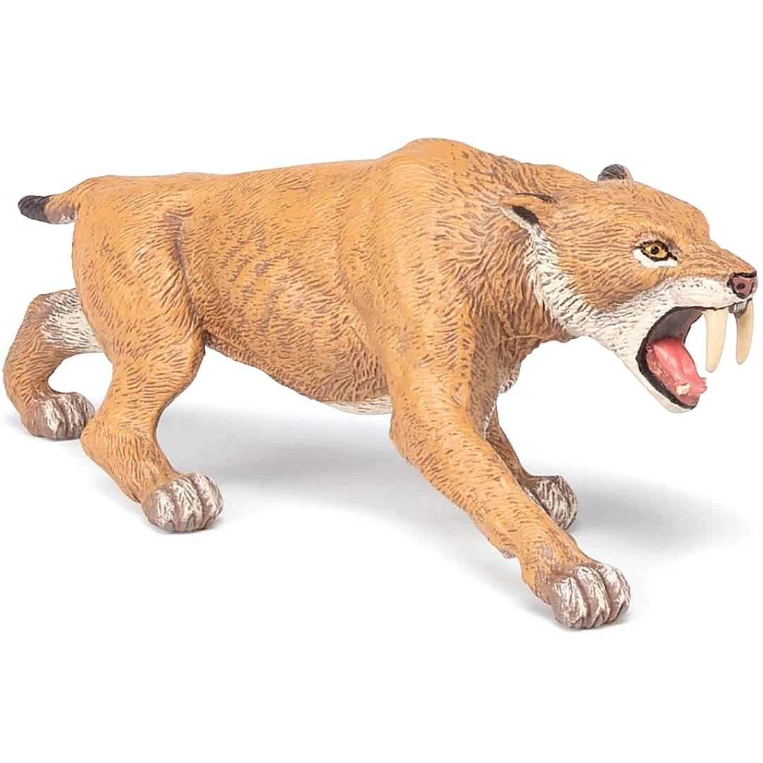 Smilodon Figure - Saber Tooth Tiger - Hand Painted & Collectible Toy - Papo 55022