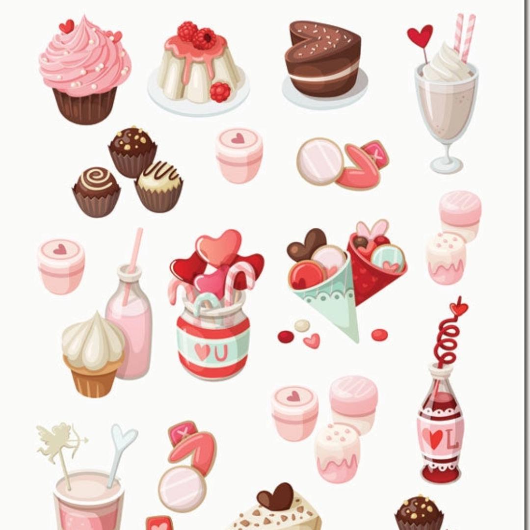 Mini Soda Shop Stickers - 1 Sticker Sheet for Stationary, Scrapbooking, & More