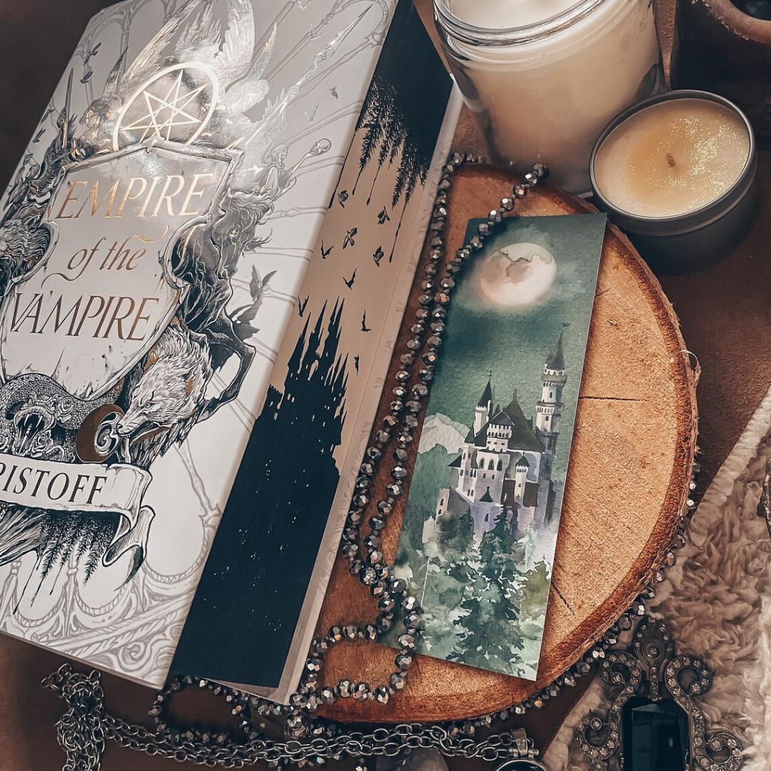 Fantasy Forest Castle Watercolor Bookmark - Cardstock