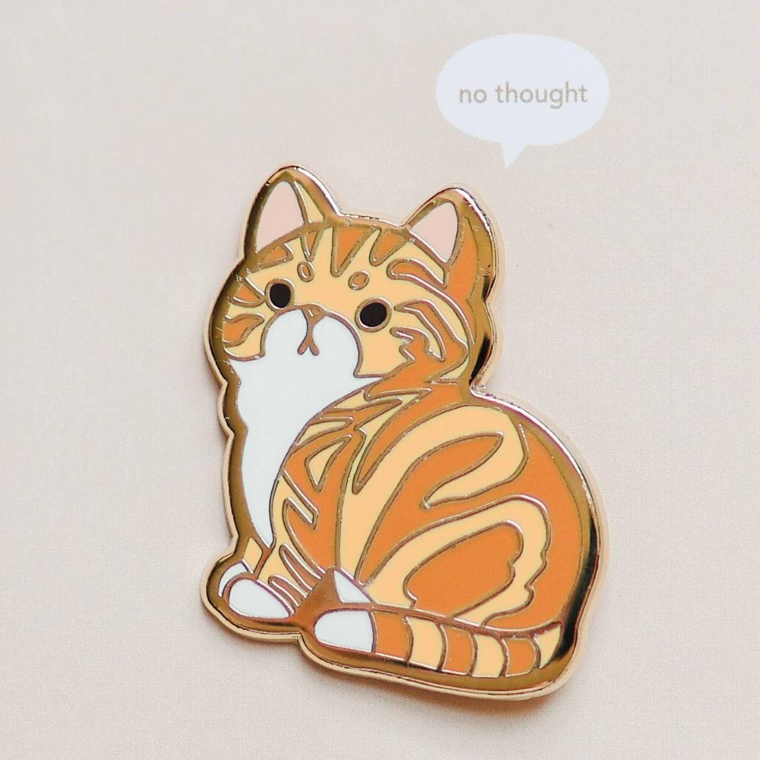 Orange Tabby Cat Enamel Pin - NEW Jewelry for Cat Lovers