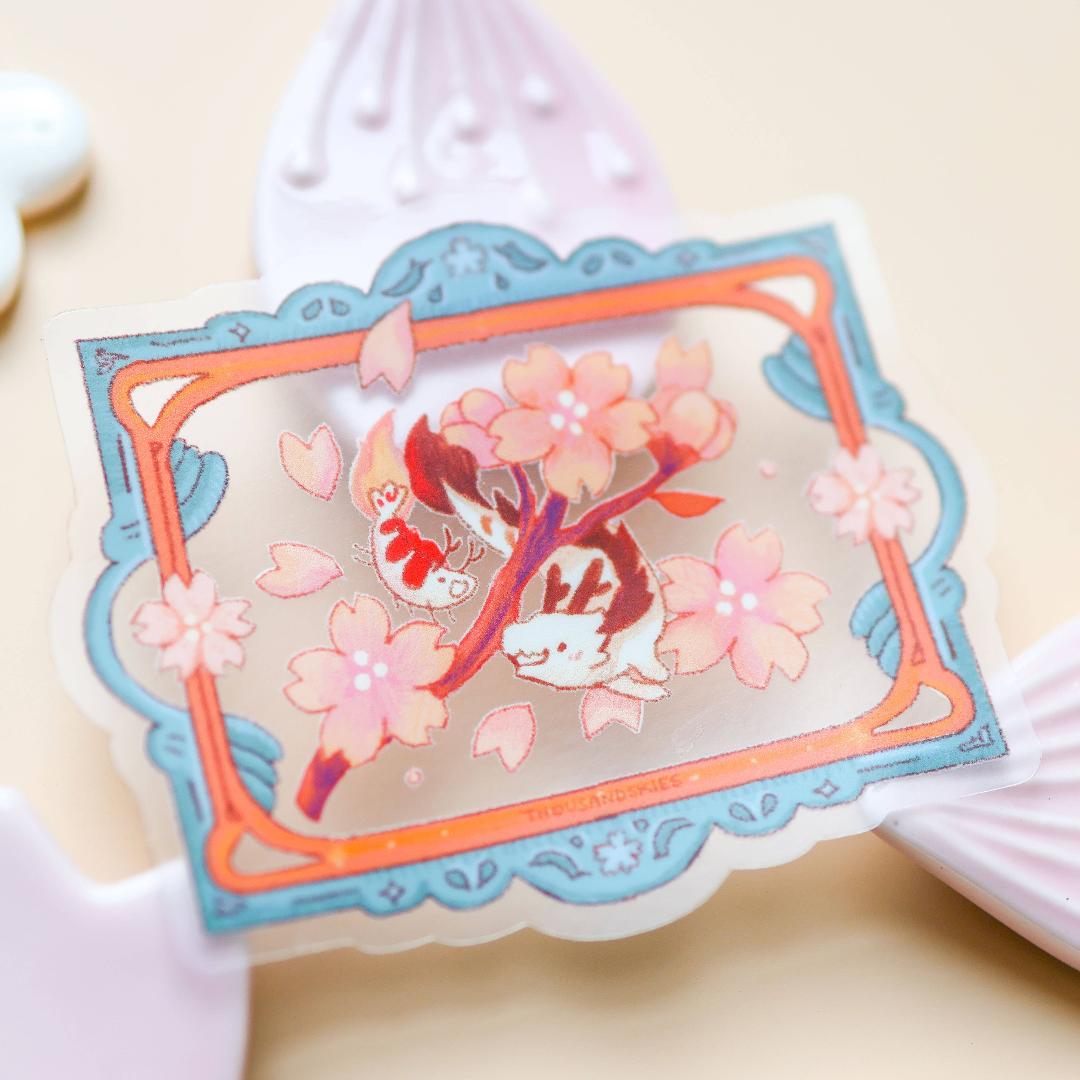 Friendship Blooms Sticker - Sea Dragon & Shrimp - Waterproof Vinyl - Transparent