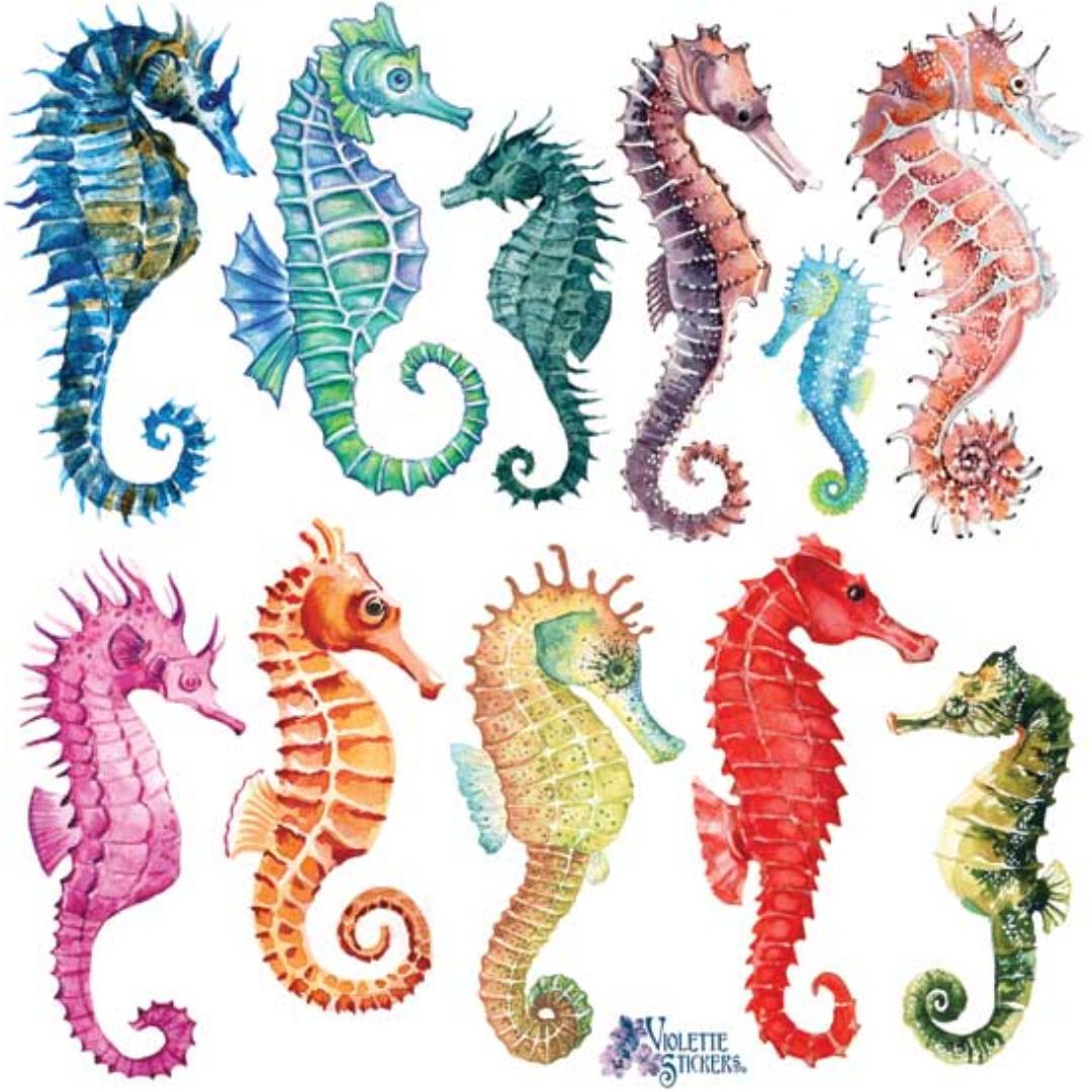 Seahorse Stickers - 2 Sheets - New in Packaging - Stationary
