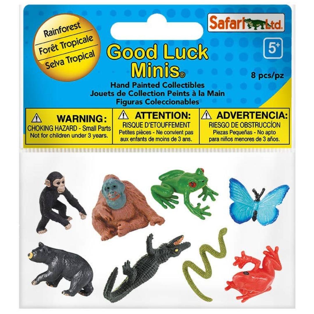 Rainforest Fun Pack - Good Luck Minis - Hand Painted Collectibles - Safari Ltd 100115