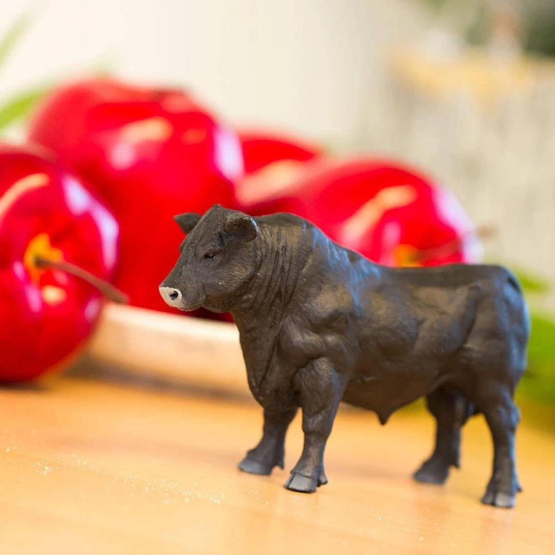 Black Angus Bull Figurine - Hand Painted & Collectible Toy - Safari Ltd 160729