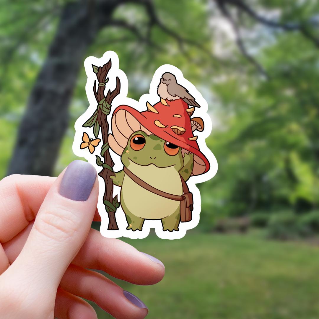 Frog Druid Class RPG Inspired Sticker - 3" Waterproof Vinyl Decal