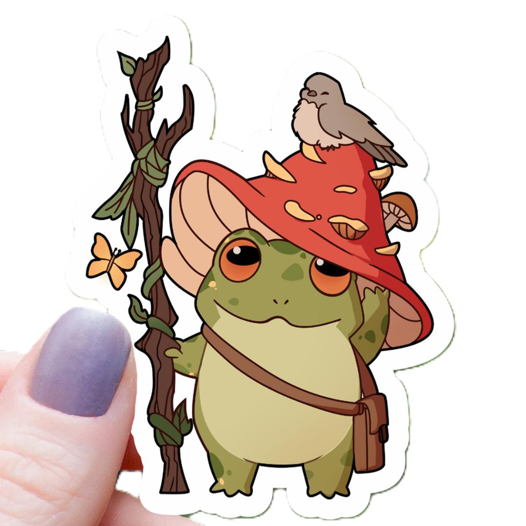Frog Druid Class RPG Inspired Sticker - 3" Waterproof Vinyl Decal