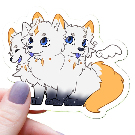 Celestial Cerberus Monster Sticker - 3" Waterproof Vinyl Decal