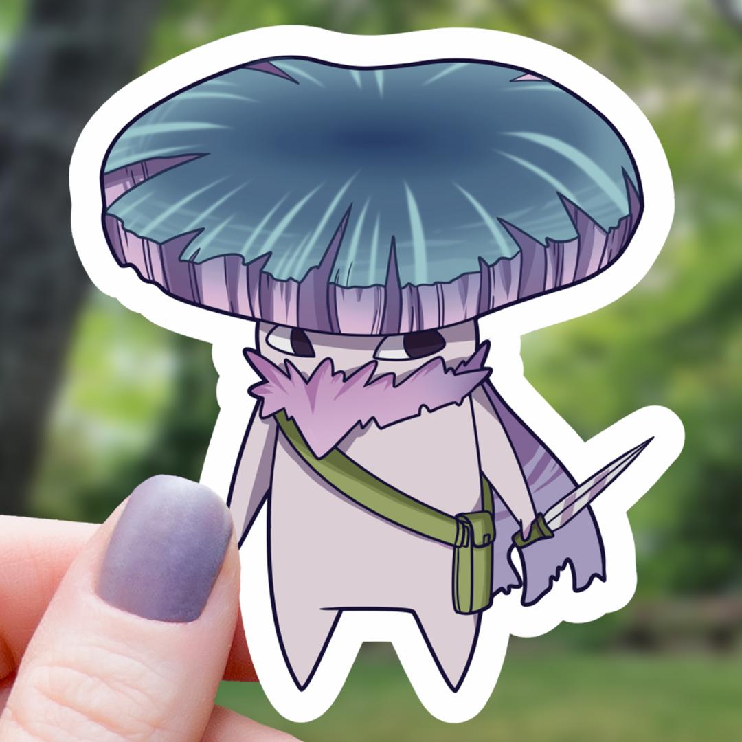 Mushroom Rogue Tabletop RPG Sticker - 3" Waterproof Vinyl Decal