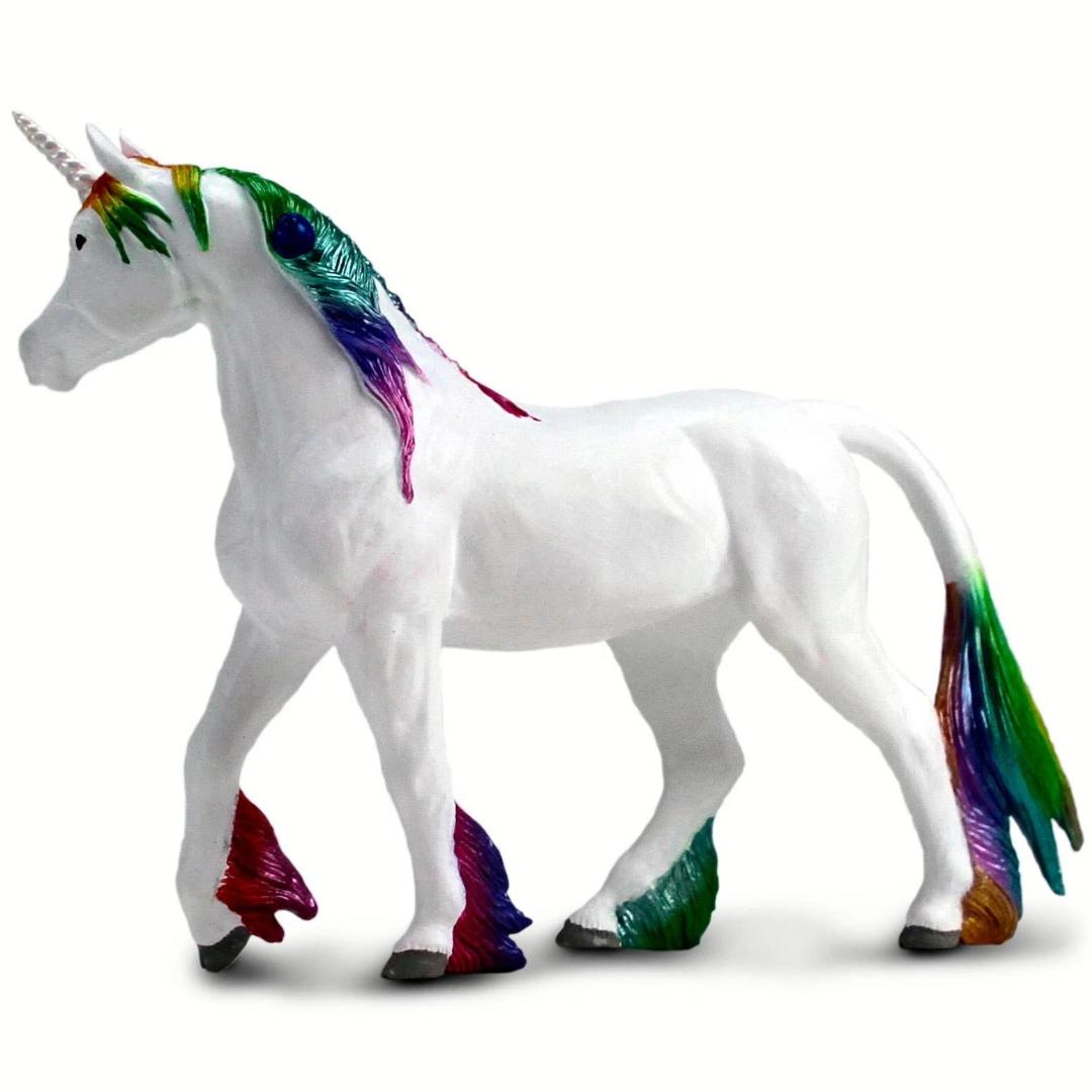 Rainbow Unicorn Fantasy Figure - Hand Painted & Collectible Toy - Safari Ltd 106779