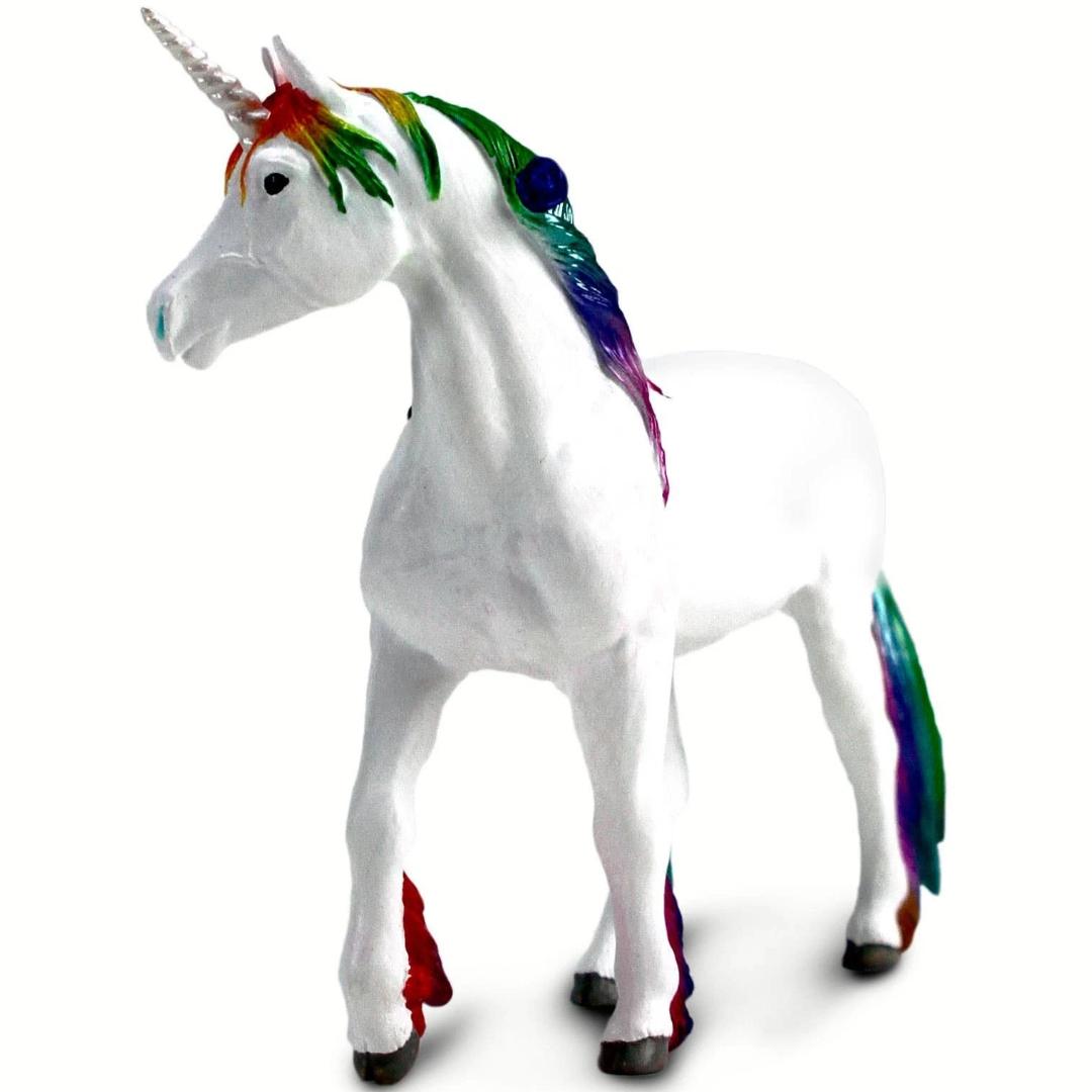 Rainbow Unicorn Fantasy Figure - Hand Painted & Collectible Toy - Safari Ltd 106779