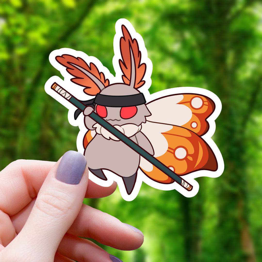 Mothman Monk Class RPG Inspired Sticker- 3" Waterproof Vinyl Decal