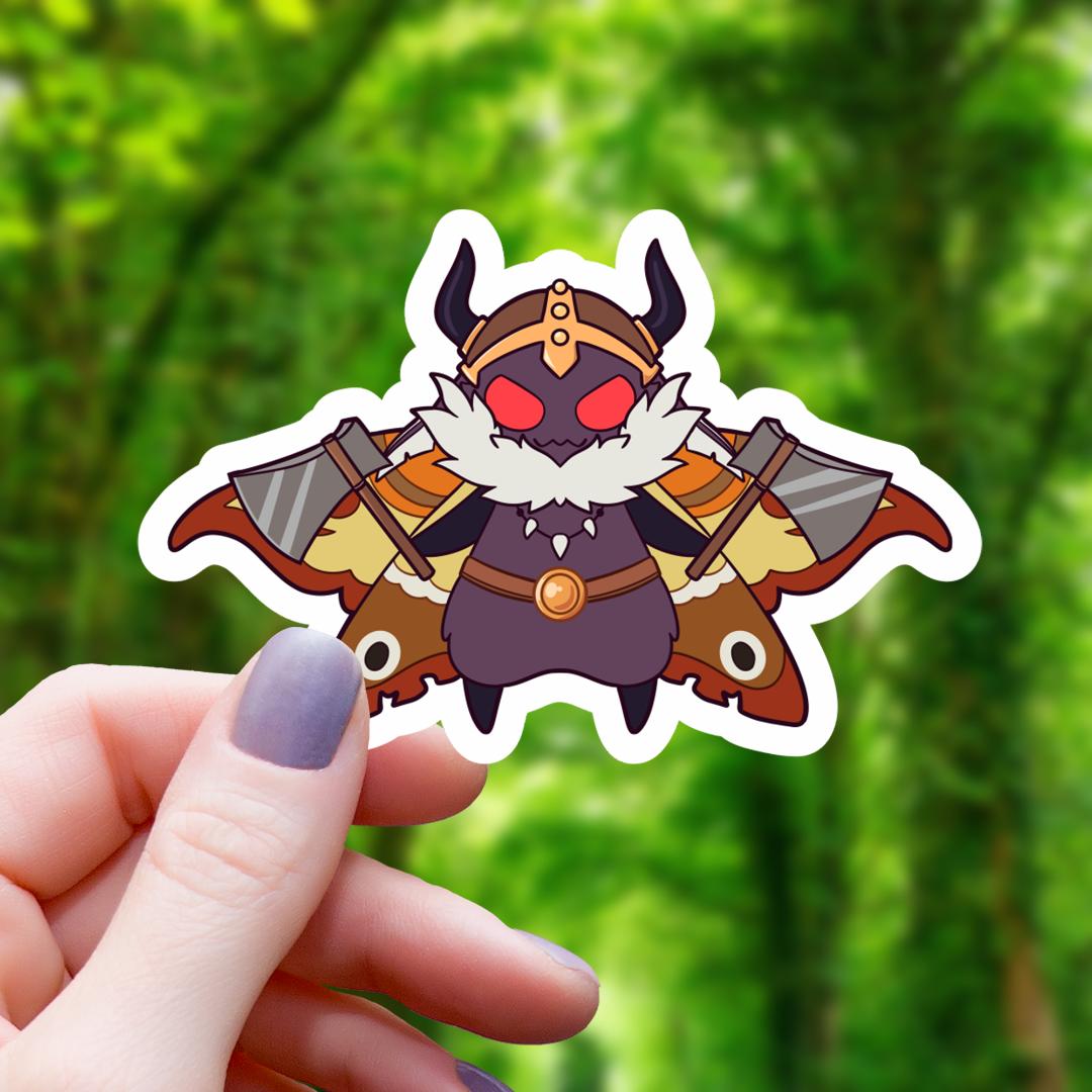 Mothman Barbarian Class RPG Inspired Sticker - 3" Waterproof Vinyl Decal