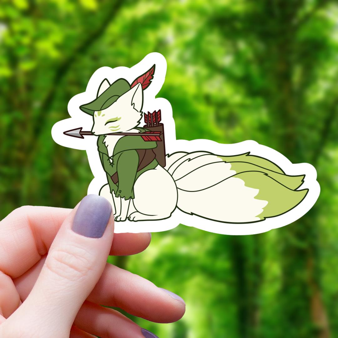 Kitsune Ranger Class RPG Inspired Sticker - Spirit Fox - 3" Waterproof Vinyl Decal