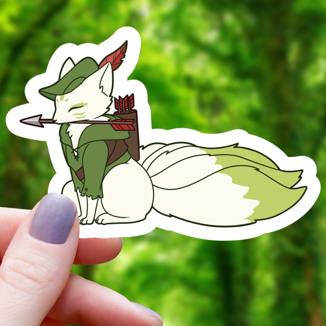 Kitsune Ranger Class RPG Inspired Sticker - Spirit Fox - 3" Waterproof Vinyl Decal