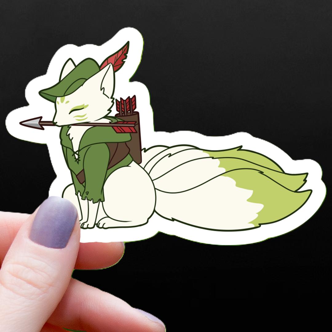 Kitsune Ranger Class RPG Inspired Sticker - Spirit Fox - 3" Waterproof Vinyl Decal