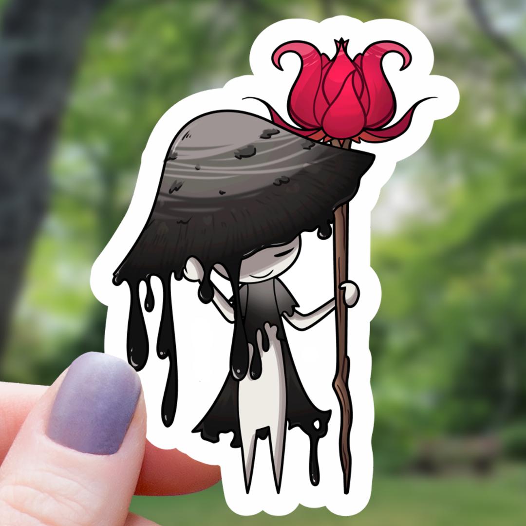 Mushroom Cleric Calls Tabletop RPG Sticker - 3" Waterproof Vinyl Decal