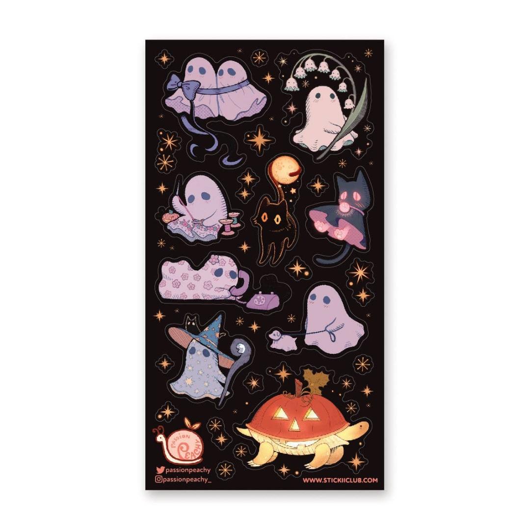 Starlit Ghosties Stickers - Halloween - 1 Spooky Sticker Sheet