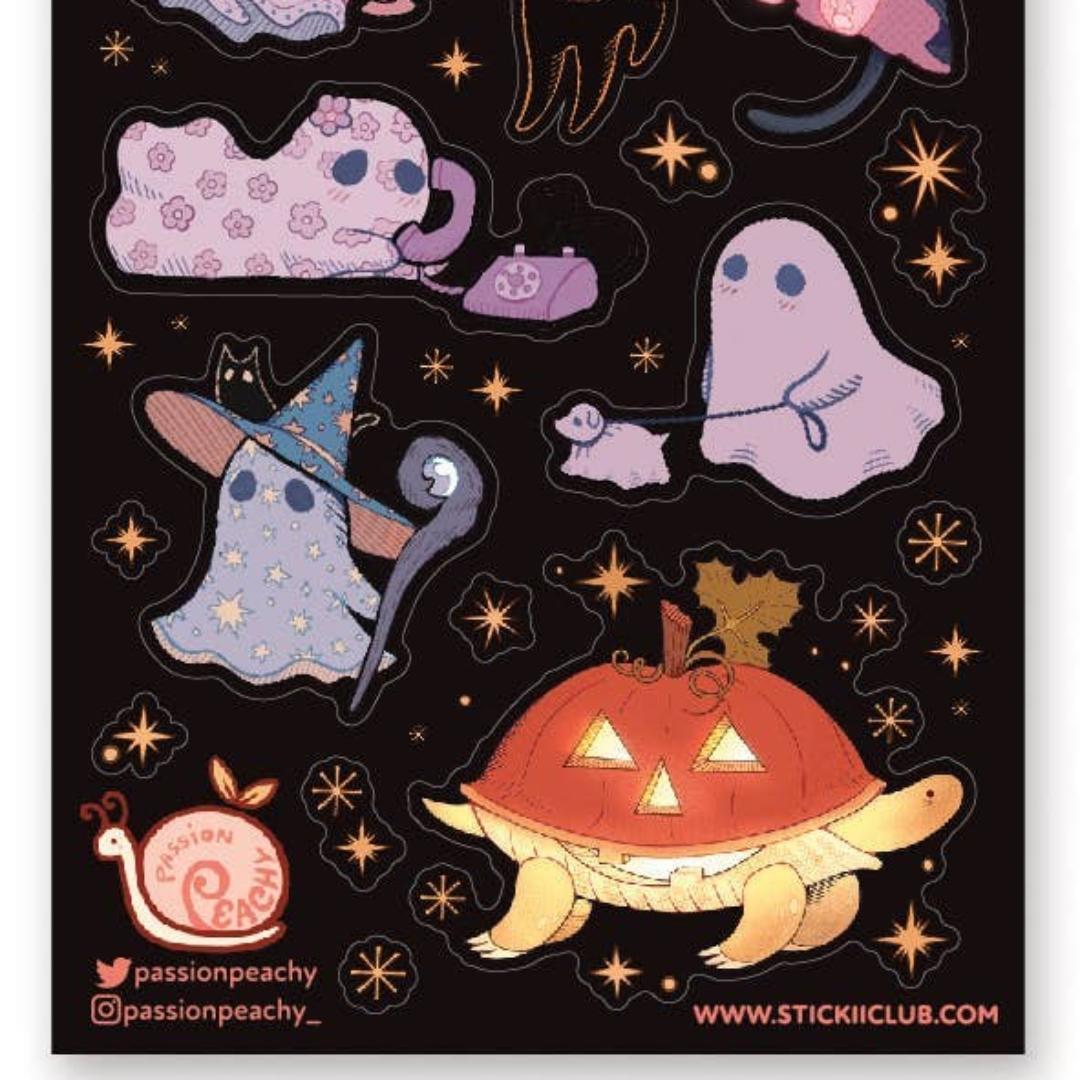 Starlit Ghosties Stickers - Halloween - 1 Spooky Sticker Sheet