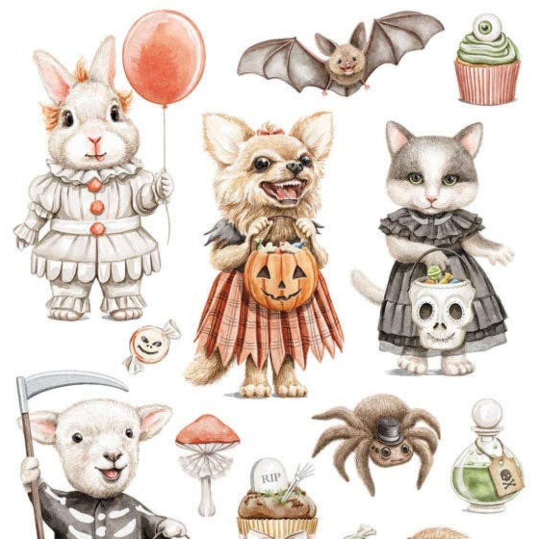Critter Halloween Stickers - 2 Spooky Sticker Sheets